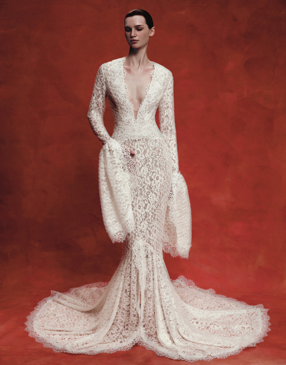 Платье макси из кружева