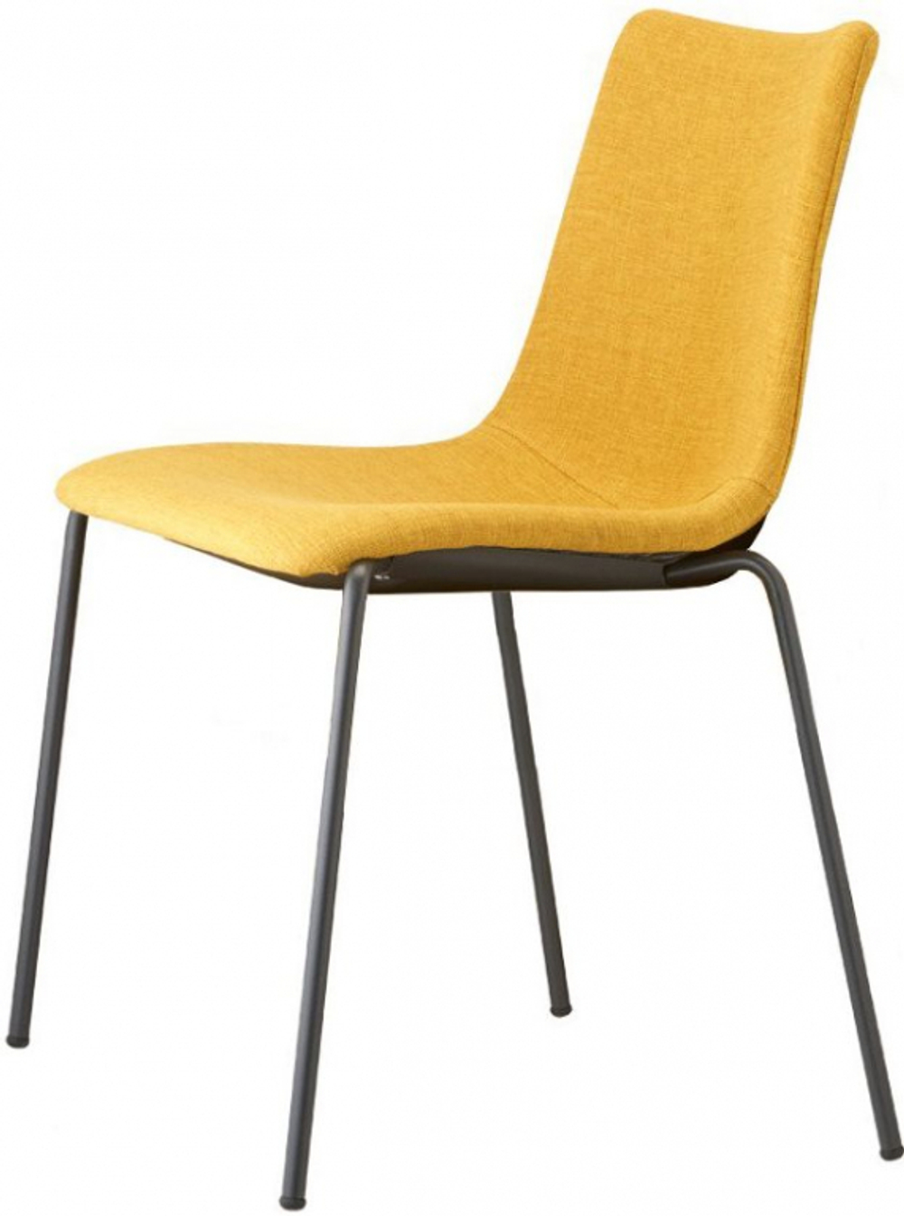 Стул с обивкой Scab Design Zebra Pop 4 legs, антрацит, желтый