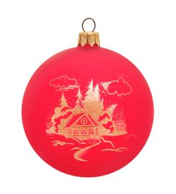 Элита НФШ-1482/3 Ел.украшение Шар «Домик в лесу» 85 мм