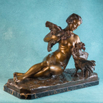 Кабинетная скульптура в стиле АРТ-ДЕКО «Девушка с птицами»