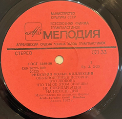 Виниловая пластинка Риккардо Фольи – Коллекция (Мелодия) LP