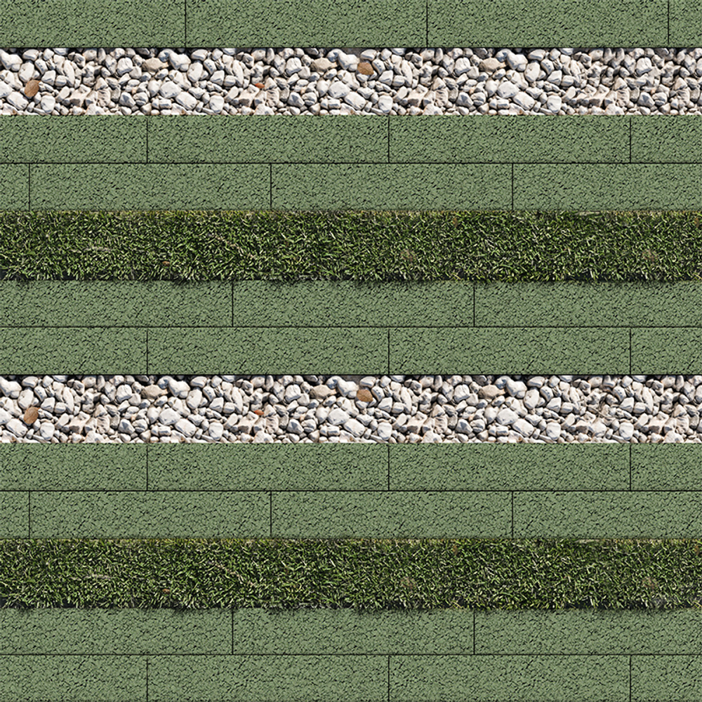 Тротуарная плитка ГАЗОННАЯ РЕШЕТКА - Гранит Зеленый