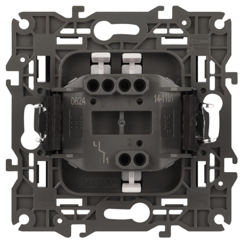 14-1101-05 ЭРА Выключатель, 10АХ-250В, IP20, Эра Elegance, антрацит