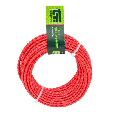 Леска для триммера квадратная витая, 3,0 мм х 10 м