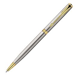 Шариковая ручка Parker Sonnet Slim K427 ESSENTIAL St Steel GT Mblack (S0809150)