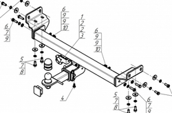 Фаркоп с эл-кой Smart для Omoda C7 2025- (паспорт и сертификат в комплекте) 99027-E.Motodor