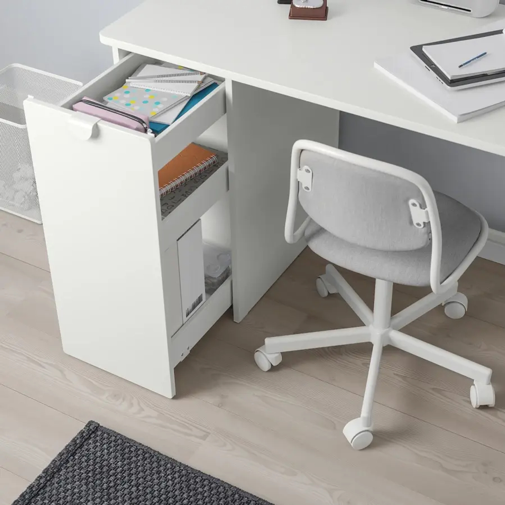 Стол детский - IKEA LÄRANDE/LARANDE/ ЛАРАНДЕ ИКЕА , 120x58 см, белый, ИКЕА