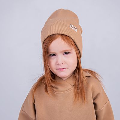 Two-ply turn-up jersey hat - Desert Sand