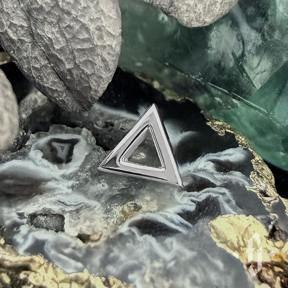Накрутка "Triangle Contour" - Белое золото