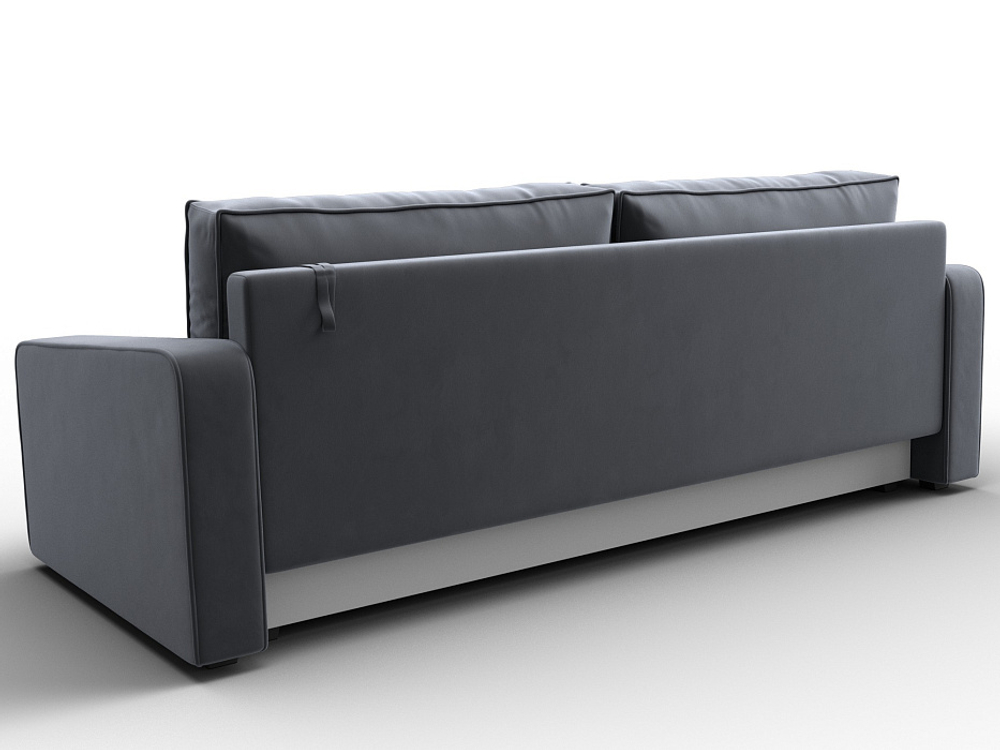 Диван прямой Лига-009 ВЕЛЮР Серый