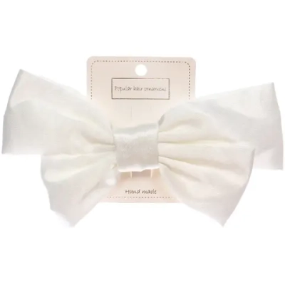 Зажим для волос «ПЕРСЕЯ», цвет белый, 14*11см (белый блистер)