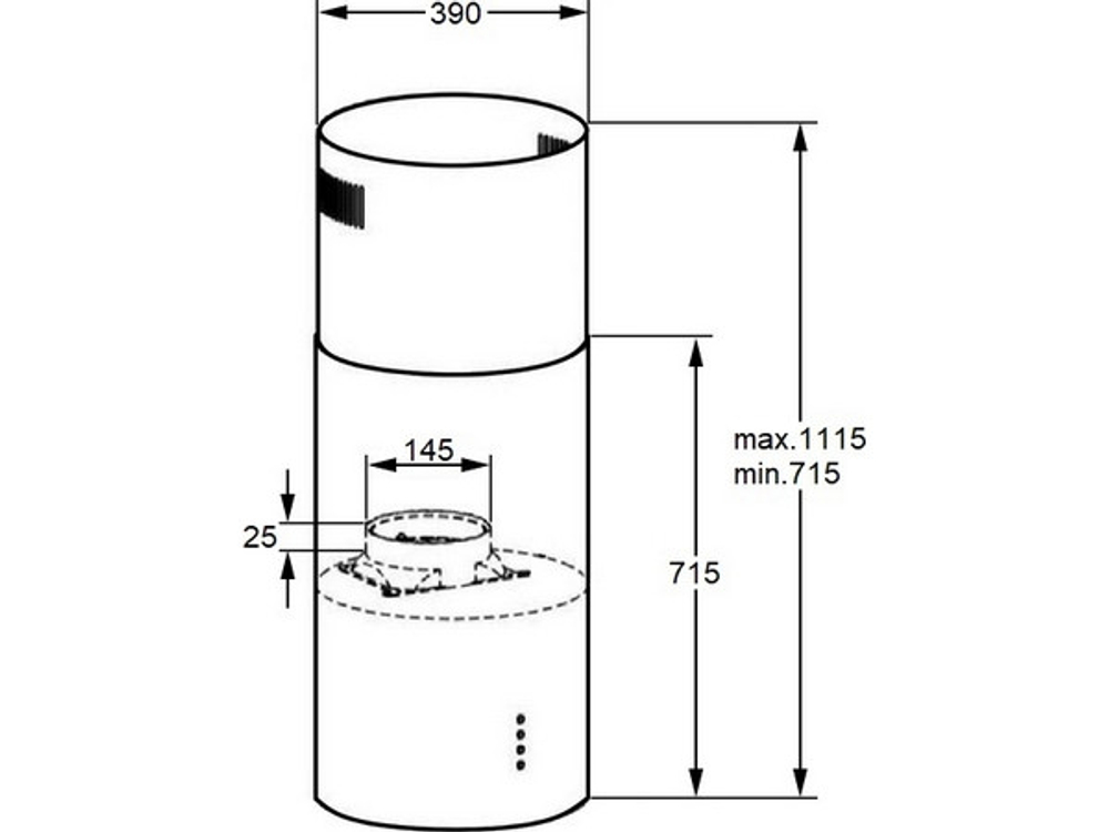 Вытяжка MAUNFELD Ford 39 Isla Sensor черный
