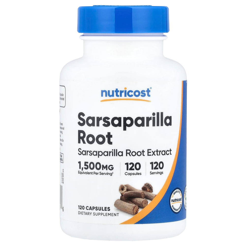 Nutricost, корень сарсапарели, 120 капсул (100 мг в капсуле)