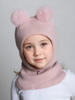 Шапка шлем детская зимняя вязаная