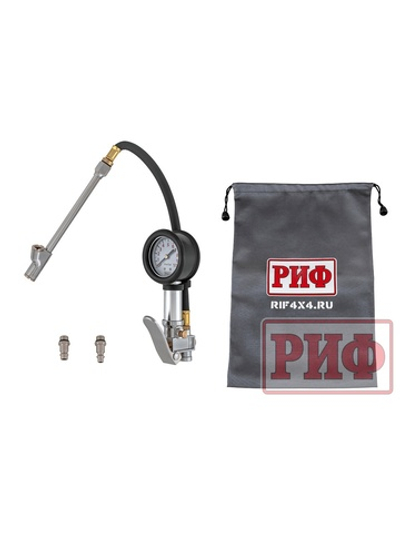 Пистолет для подкачки колес с манометром РИФ от 0 до 10 атм. (грузовой)