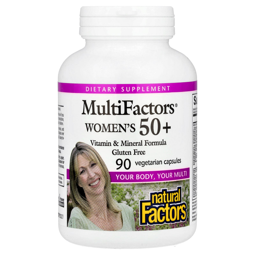 Natural Factors, MultiFactors® для женщин старше 50 лет, 90 вегетарианских капсул