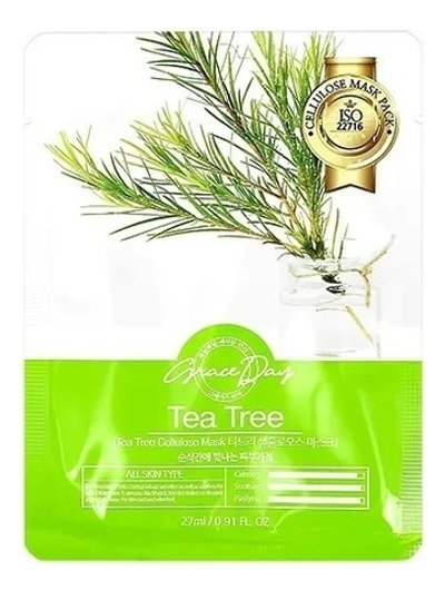 Набор GRACE DAY тканевых масок TEA TREE 27ML -10 шт