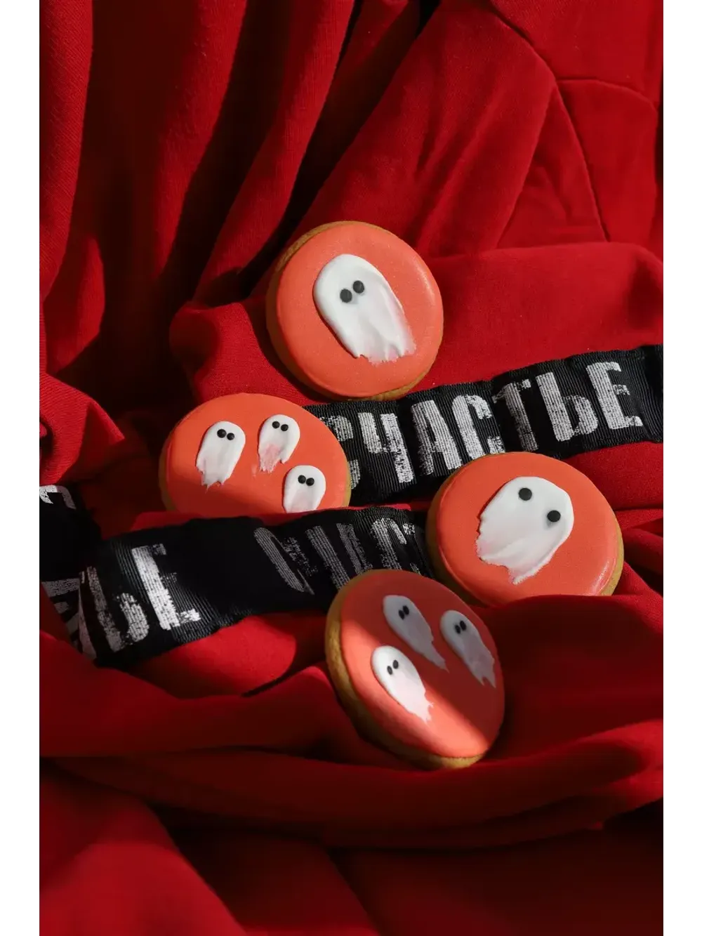 Имбирные пряники "Приведения" - 4 шт. оранжевые