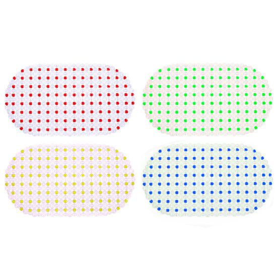 Коврик в ванную антискользящий 68х39 см (голубой, зеленый, красный, желтый) Besser