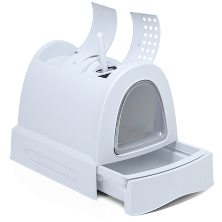IMAC био-туалет для кошек ZUMA  40х56х42,5h см светло-серый