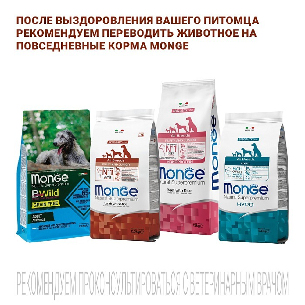 Диетический корм Monge VetSolution Dog Renal and Oxalate Ренал и Оксалат для собак при ХПН 2 кг