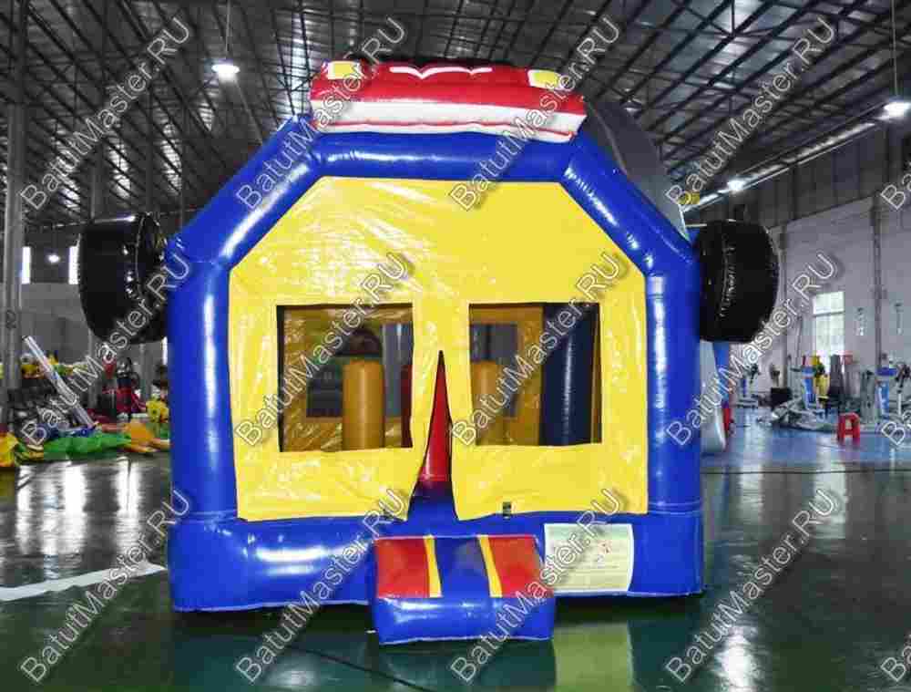 Детский надувной батут "Гараж" с крышей