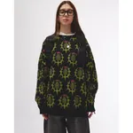 Свитер БИЧ Репей черный / зеленый