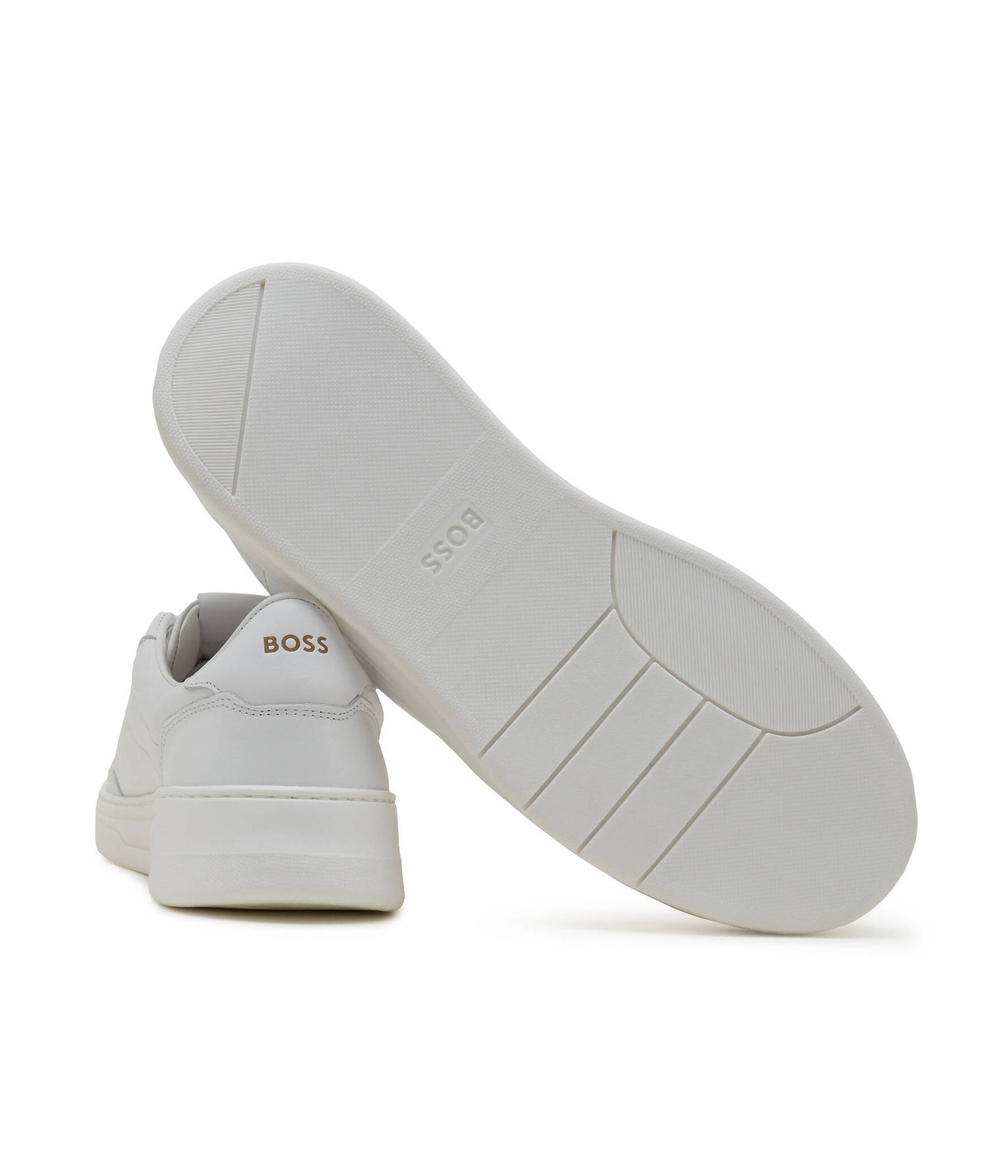 Кожаные кроссовки baltimore_tenn_ltl BOSS BLACK - белый(50502893)