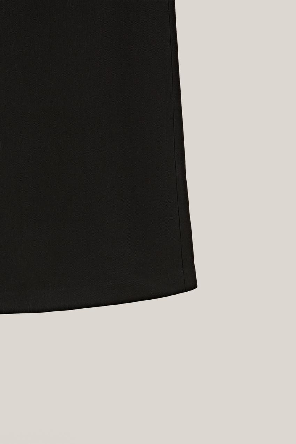 Massimo Dutti Прямая юбка миди - Limited Edition, черный