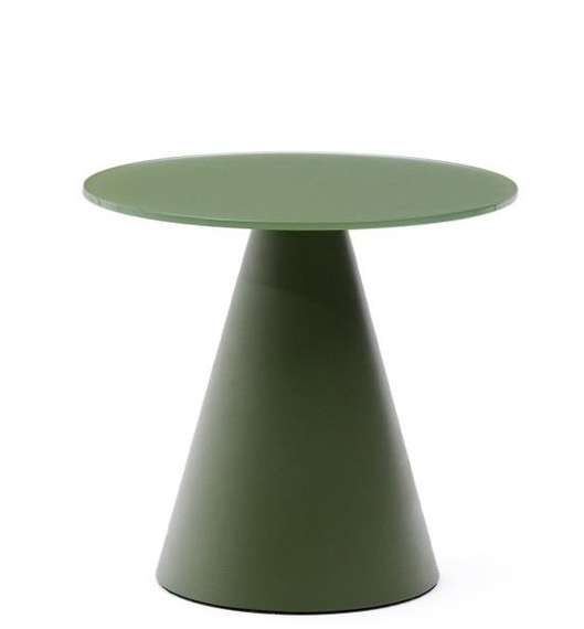 Приставной столик Wilshire Ø35х45 см зеленый, сталь, стекло