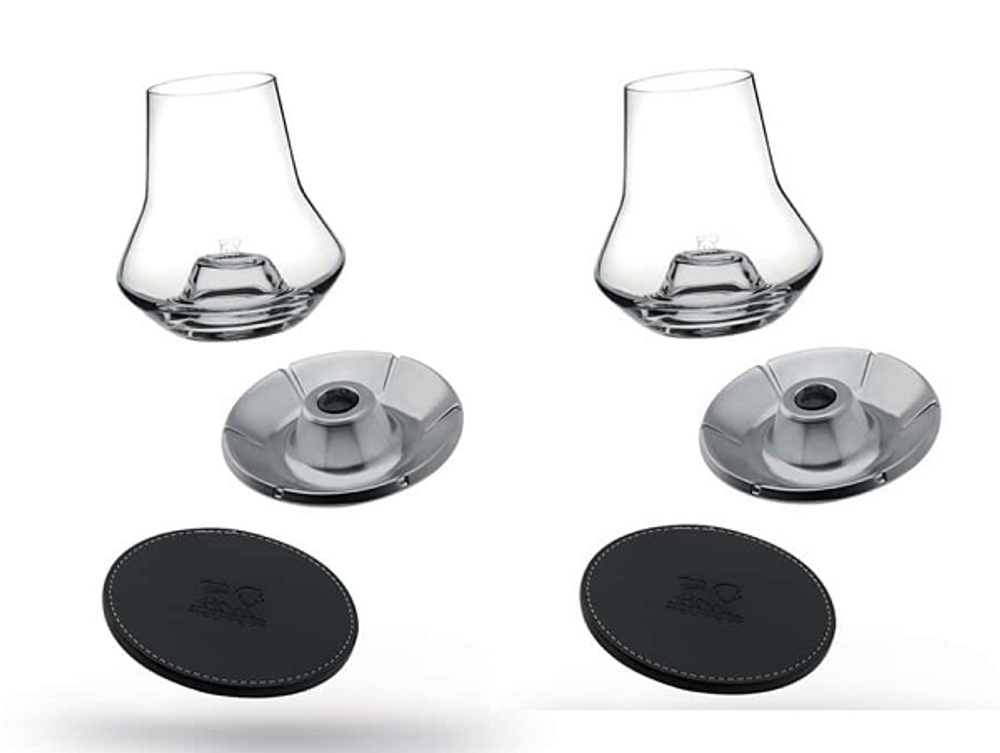 DUO - Набор стаканов 2 шт. для дегустации виски с подставкой; стекло