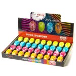 Точилка пластиковая Yalong, 1 отверстие, фигурная, с контейнером, цвет ассорти, картонная упаковка