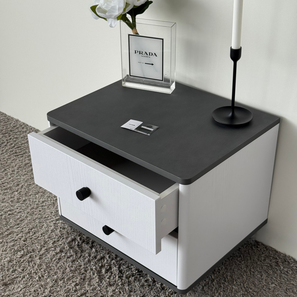 Тумба прикроватная подвесная ROYAL 5302 эко (Металл Бруклин-р.черная)