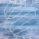 Бусы на ёлку 2,0 м «Шарик средний» d-8мм, Белый