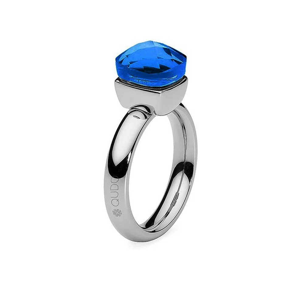 Кольцо Qudo Firenze Capri 17.2 мм 611992 BL/S цвет голубой, серебряный