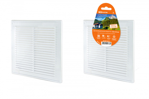 Решетка разъемная с москитной сеткой белая 150х150 TDM SQ1807-0074