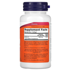 Now Foods E-400 Mix Tocopherol 100 softgels , Витамин Е