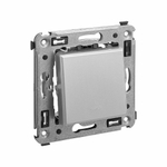 Кнопка одноклавишная в стену, "Avanti", "Закаленная сталь"