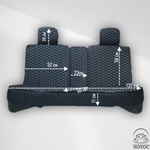 Универсальный чехол на весь салон из льна в черном цвете с золотой нитью