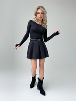 Юбка Yu Ze Fashion 2019322 однотонная короткая плиссированная