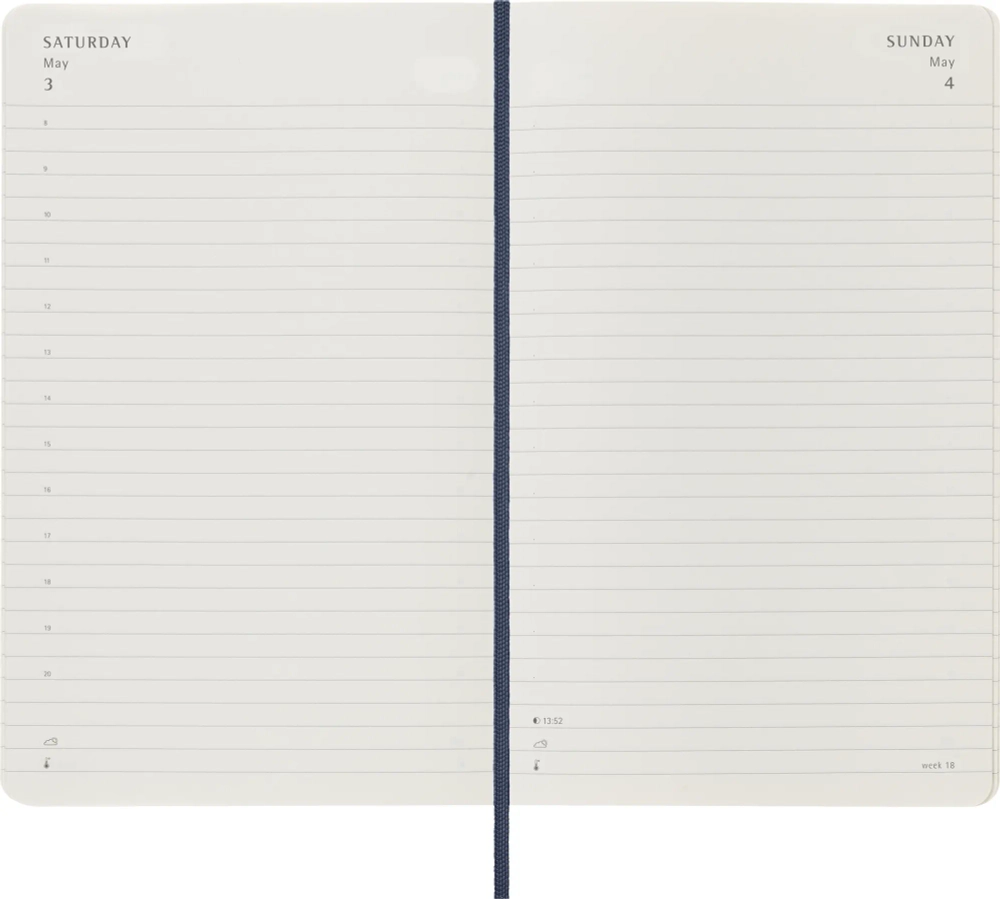 Ежедневник Moleskine (DSB2012DC3) Classic Soft Large 130х210мм 400стр. мягкая обложка синий сапфир