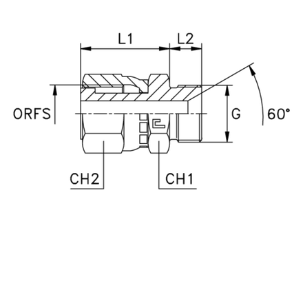 Адаптер AS DN12 ORFS 13/16 - BS 3/8