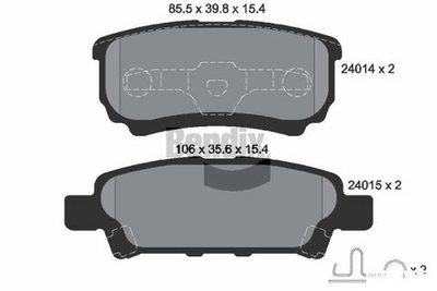 BENDIX Braking - BPD2079-BEN - Brake Pad Set, disc brake