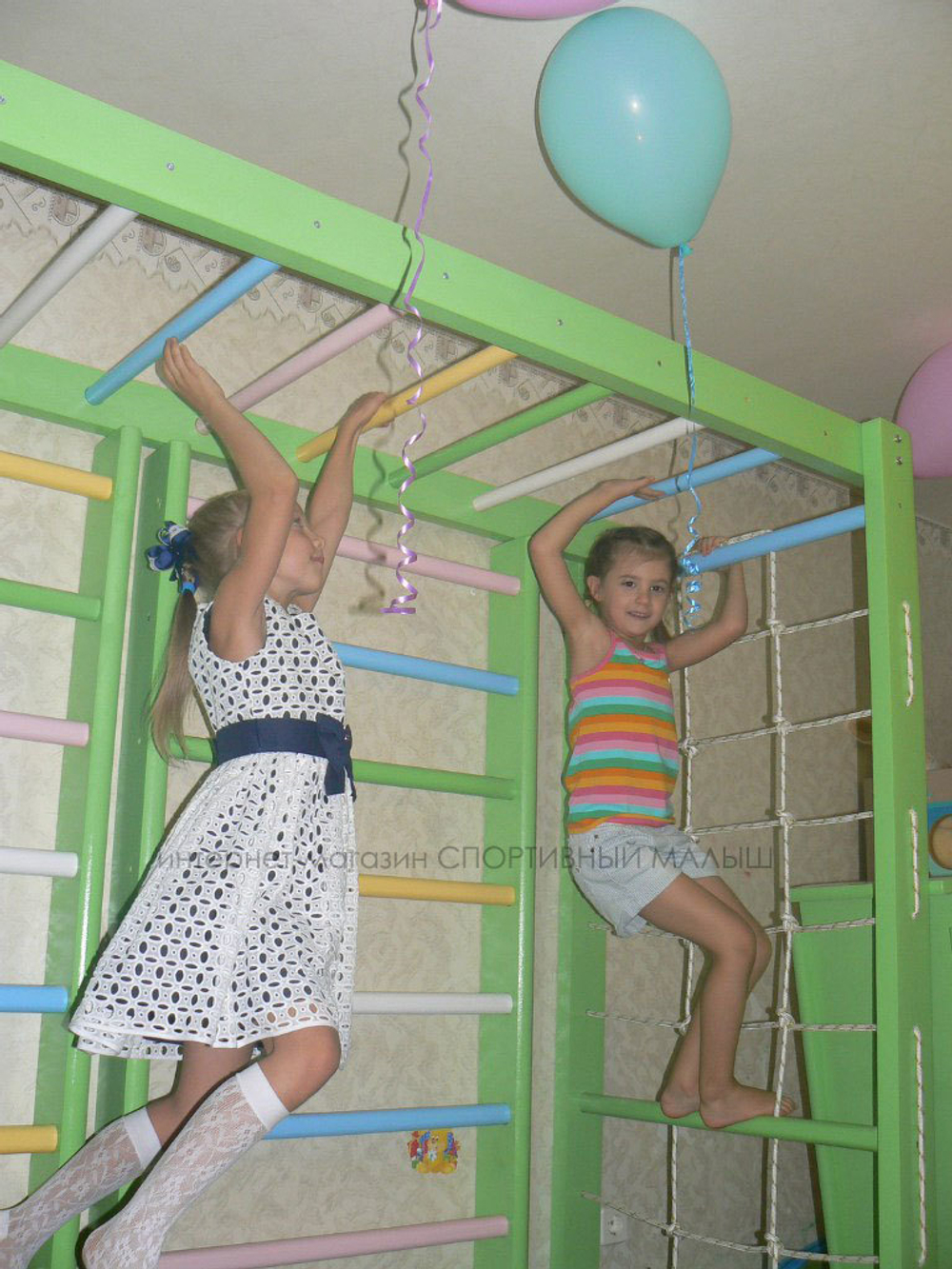 Дополнительная  шведская стенка для комплекса  "Памир плюс 1"- Цветная