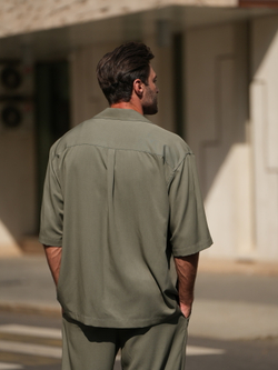 Рубашка с коротким рукавом | olive