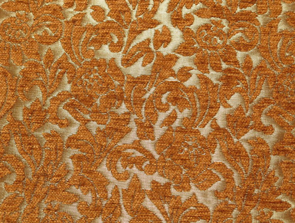 Шенилл Бланк цветы коричневый