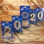 Свечи Золото, Металлик, 6 см, 24 шт. с держат.