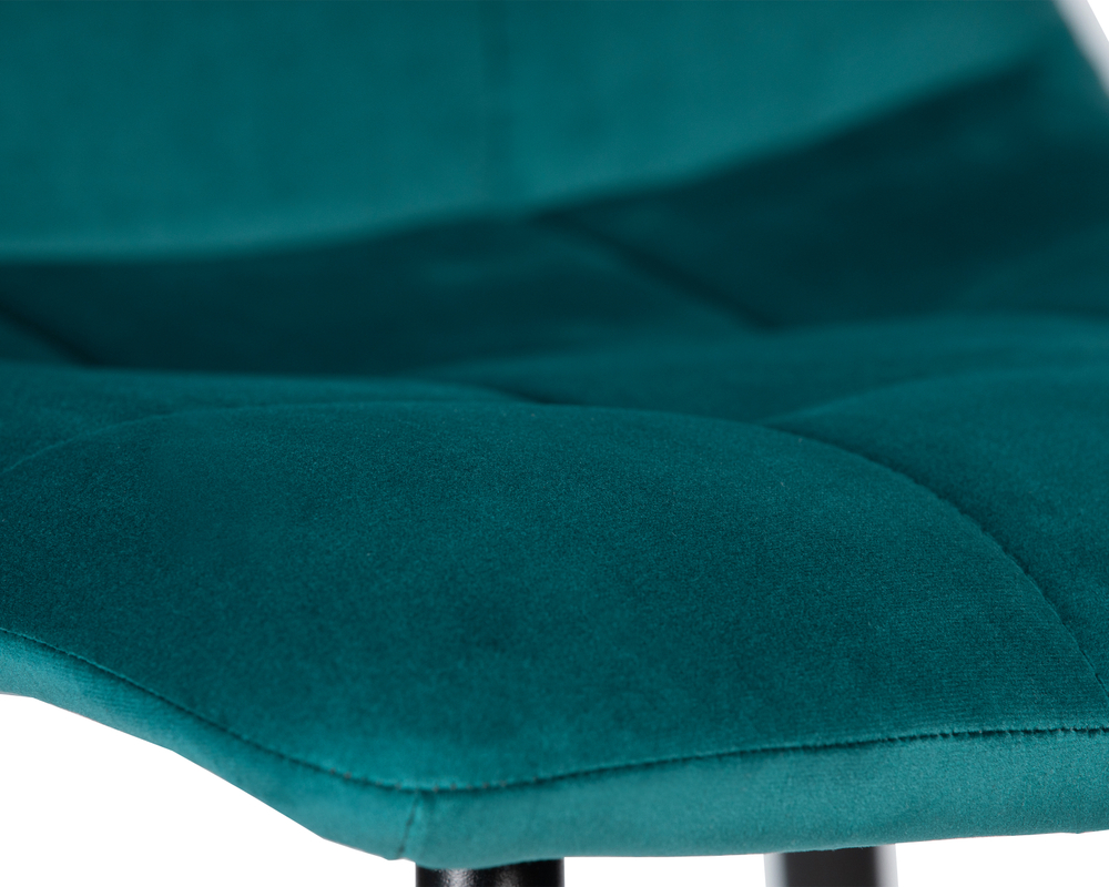 Набор 4 шт Стул обеденный DOBRIN CHILLY, Морской волны Holland 56, основание черное