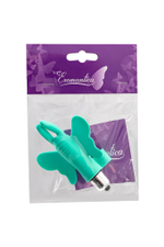Вибронасадка-бабочка на палец Eromantica мятная 10 см