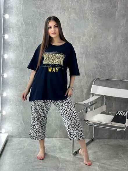 Пижама женская бриджи+футболка КЖ00031 великан